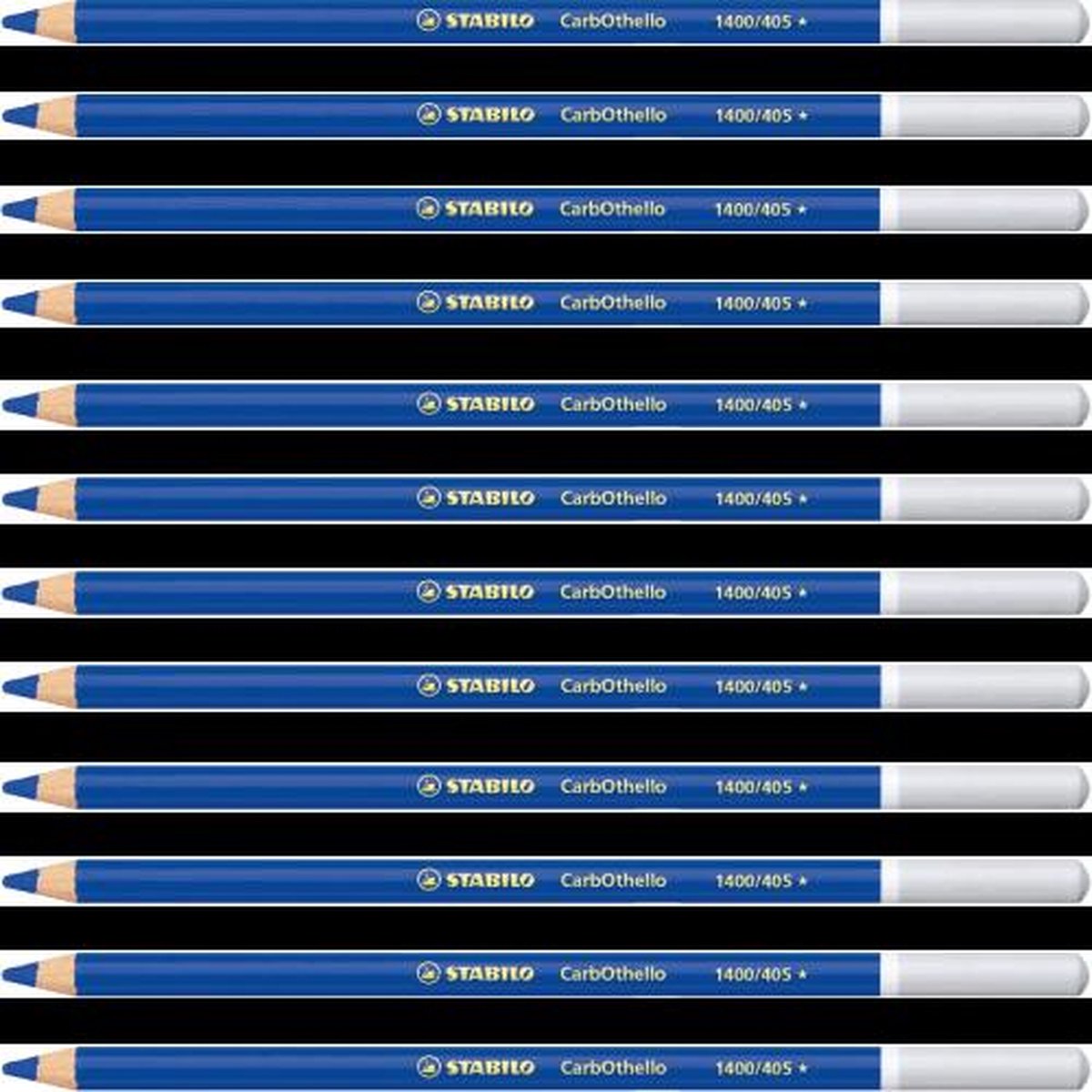 Kleurpotloden STABILO CarbOthello kalkpastel ultramarijn blauw | 12 stuks